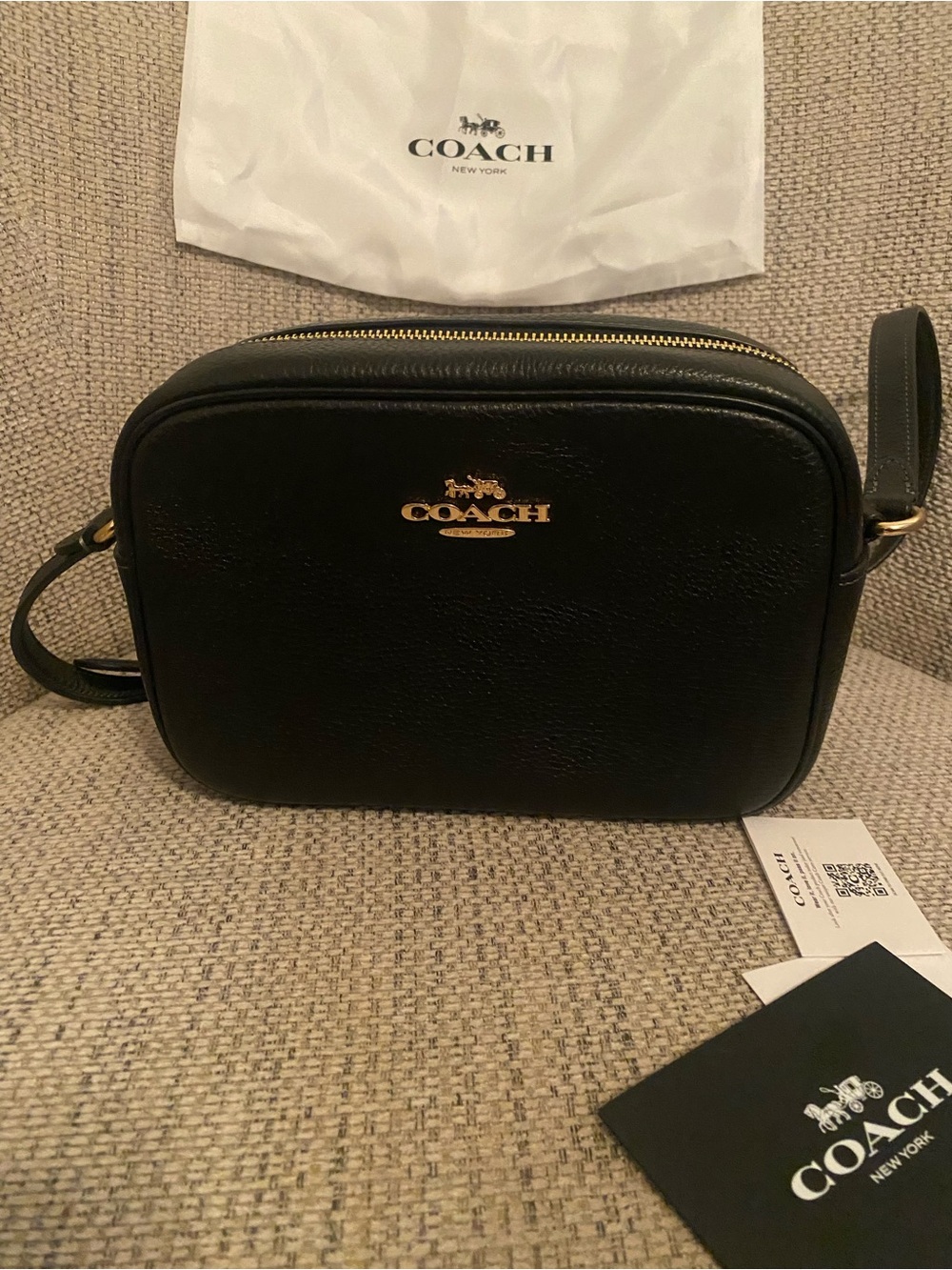 COACH  Black Leather Crossbody Bag